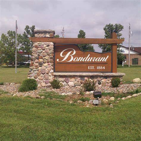 Bondurant city sign