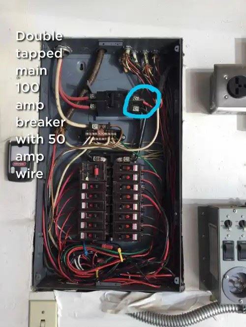 during a 100 amp electrical service upgrade in Indianola
